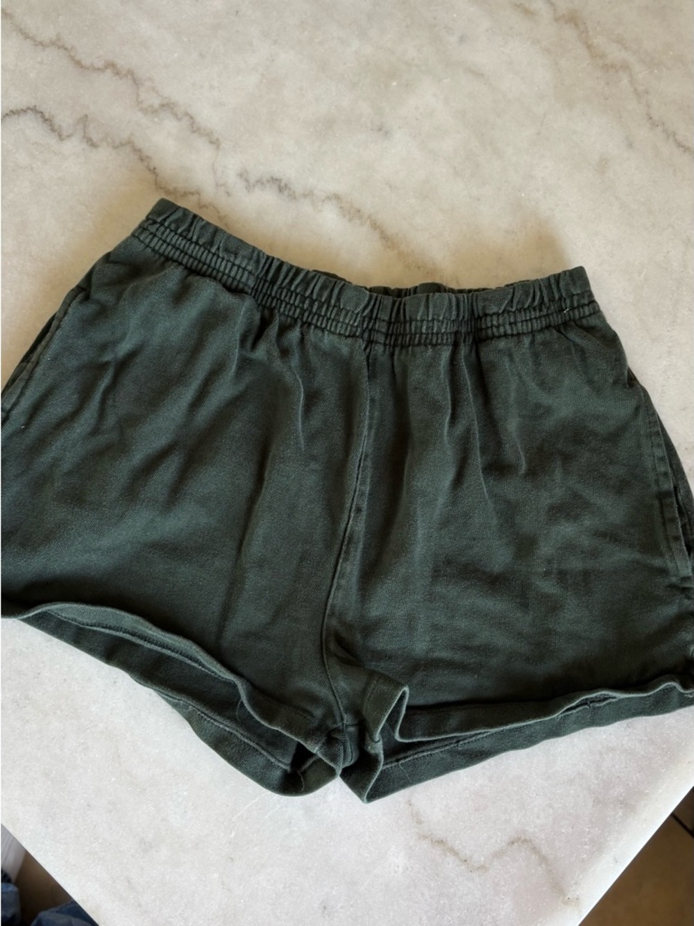 Brandy Melville Olive Green Athletic Lounge Shorts